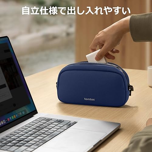 Miniatura 3 de tomtoc Estuche organizador de accesorios de viaje para electrónicos y cables, para teléfono, Airpods, unidad USB y artículos diarios y esenciales