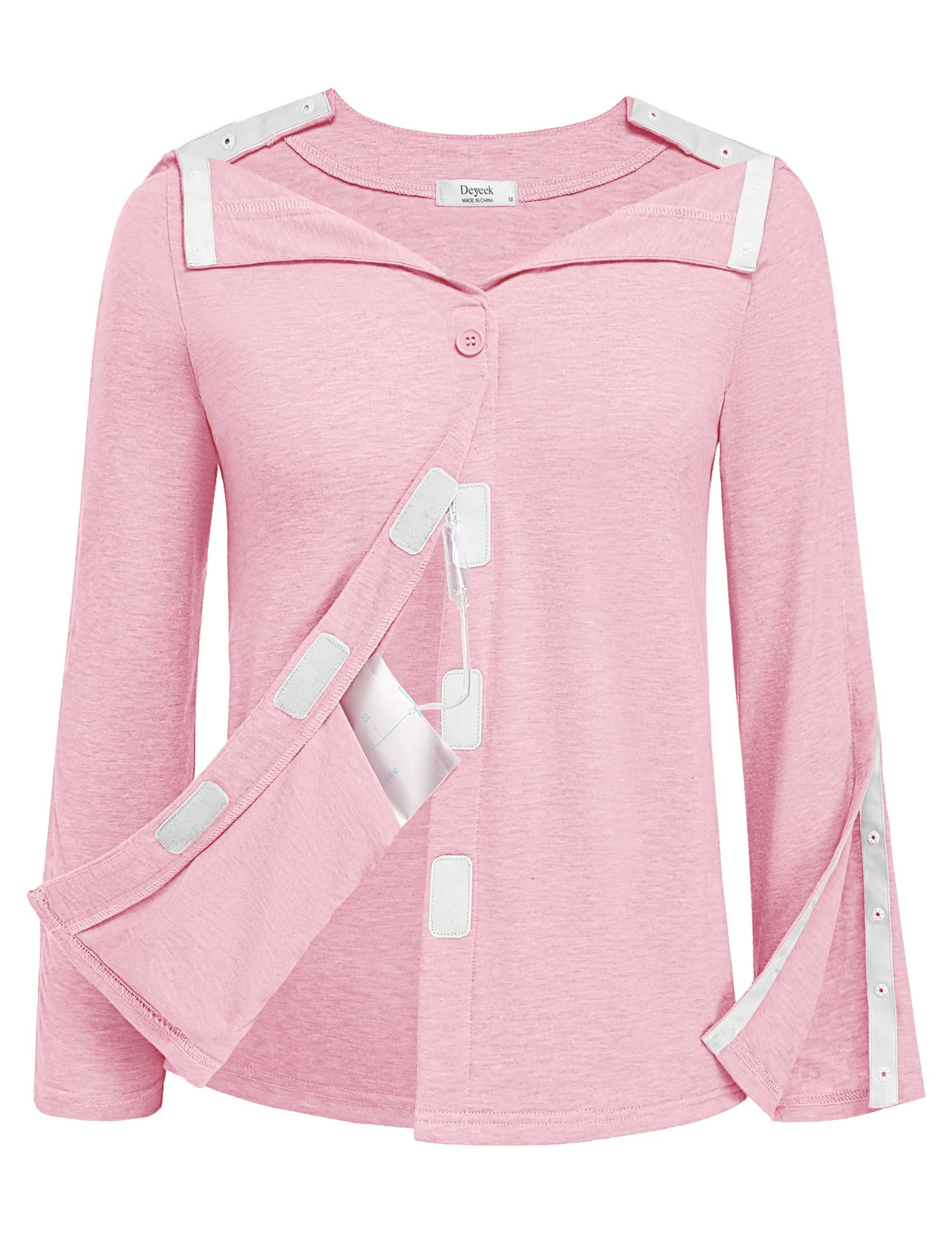 Deyeek Mastectomy Shirts with Drain Pockets