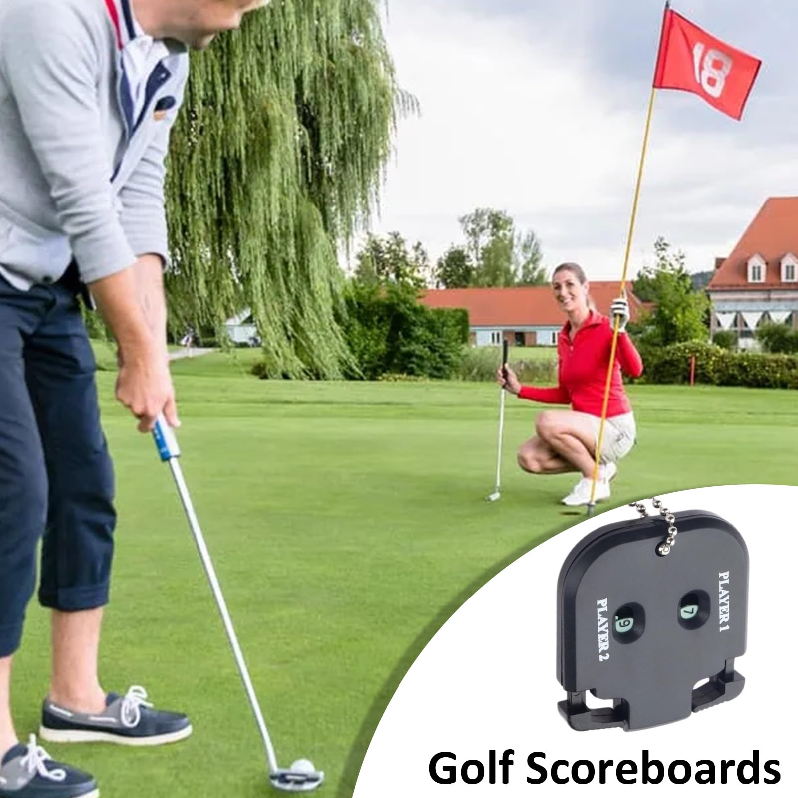Square Handy Count Shot Sport Clickers Square Digits Score 2 Player Strokes Counter Handheld Scorer