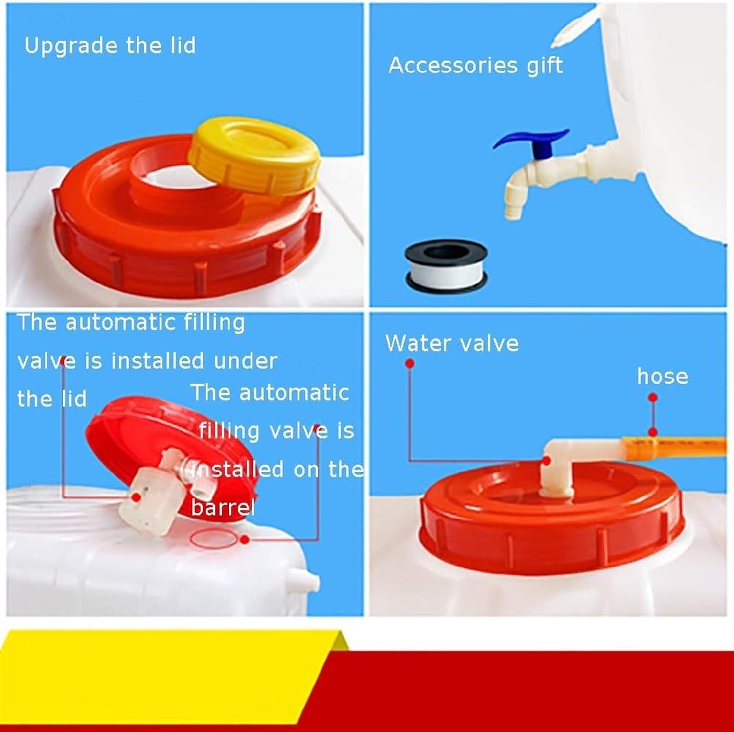 Multifunction Home Use Outdoor Camping Vehicle Water Tank Large Capacity Plastic Food Grade Large Horizontal Rectangular Tank