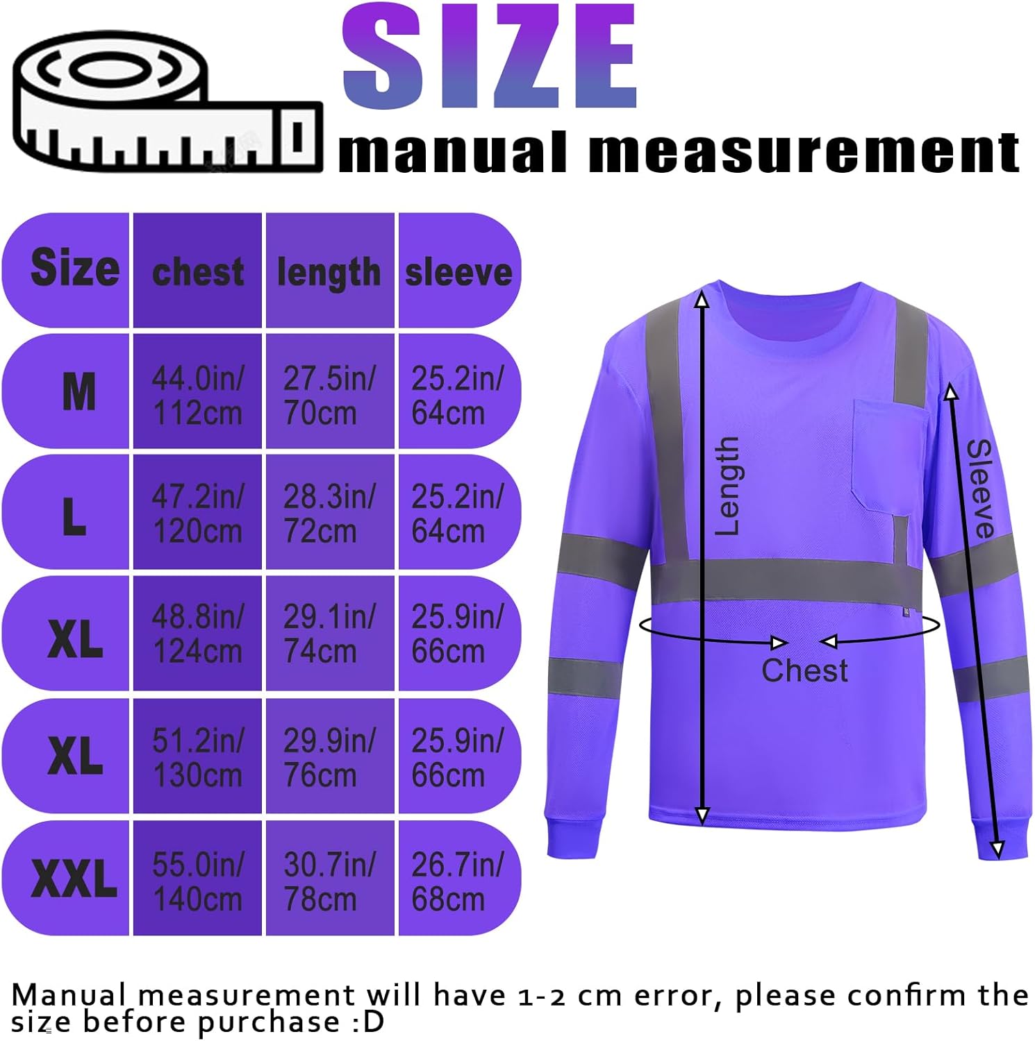 6 Pack Hi Vis Long Sleeve Safety Shirts Reflective DryBlend Shirts for Railway Colleague Moisture Wicking Multipack - Image 7