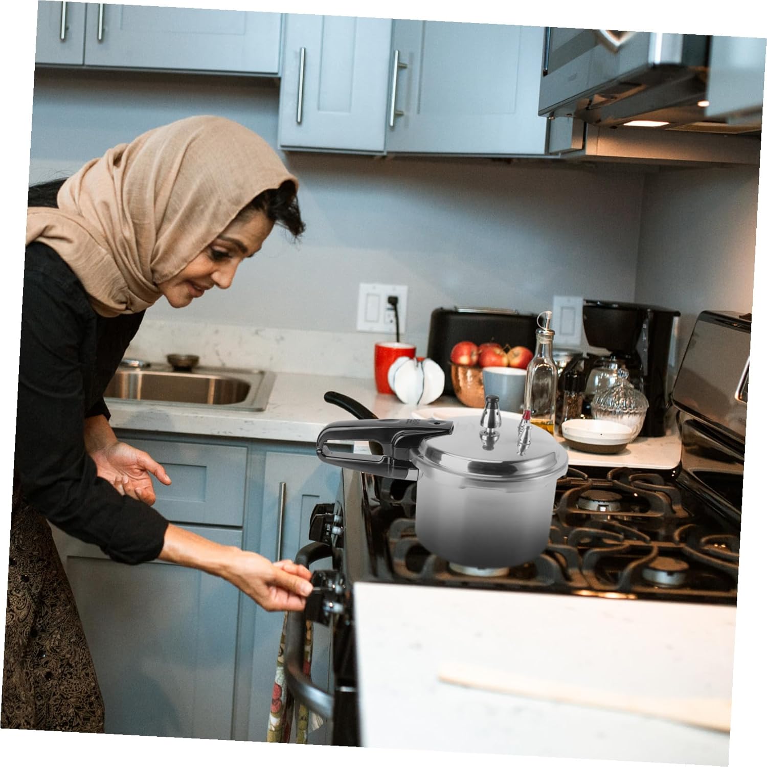 Mini Aluminum Pressure Cooker Pot for Home Use Thickened Silver Cooking Pot Compatible with Gas and Induction Cookers for Steaming and Boiling