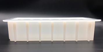 Loaf Soap Silicone Mold 10 Inch Rectangular White DIY Handmade Swirl Tool
