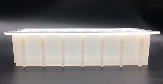 Loaf Soap Silicone Mold 10 Inch Rectangular White DIY Handmade Swirl Tool