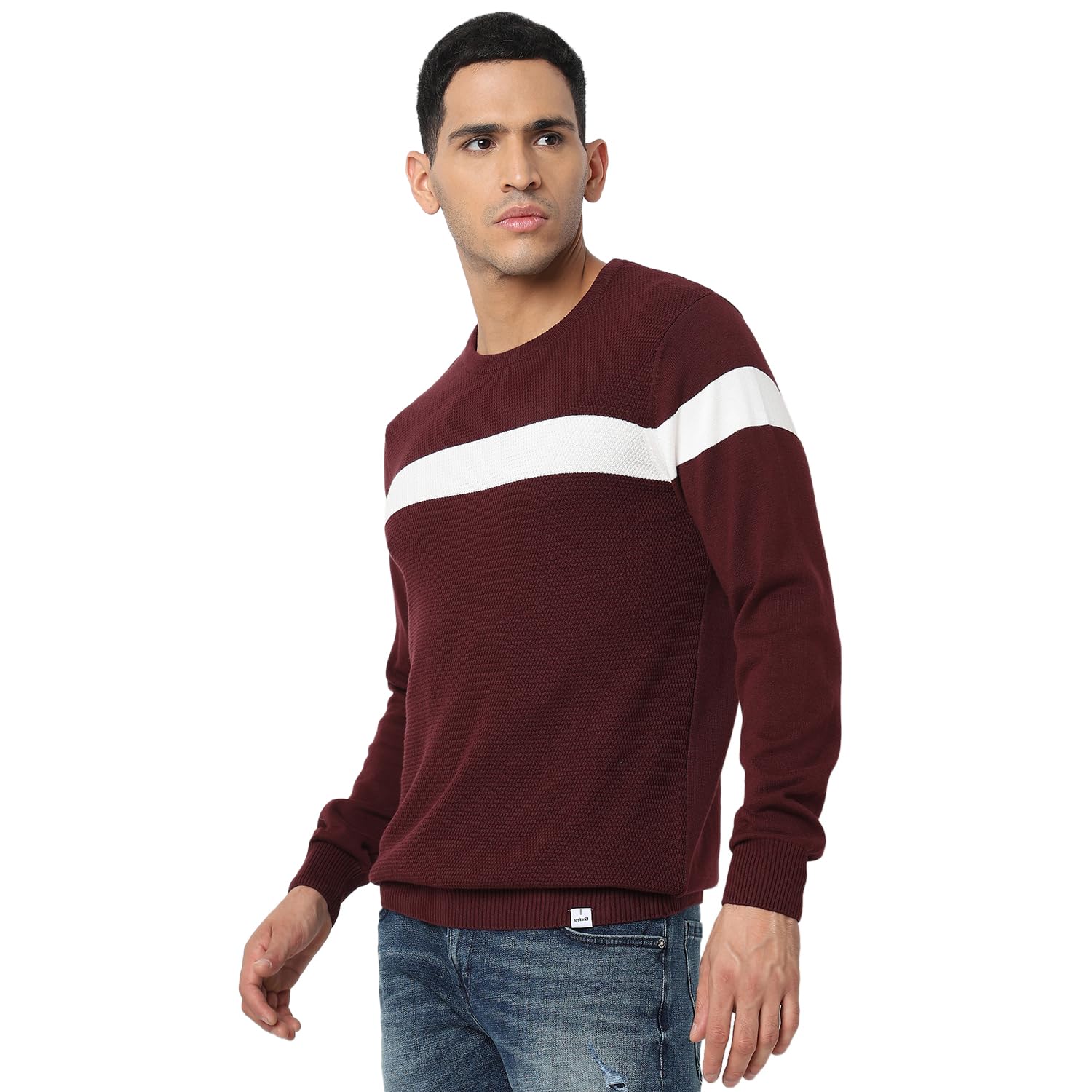 spykar Cotton Round Neck Full Sleeves Sweater For Men-picture-17