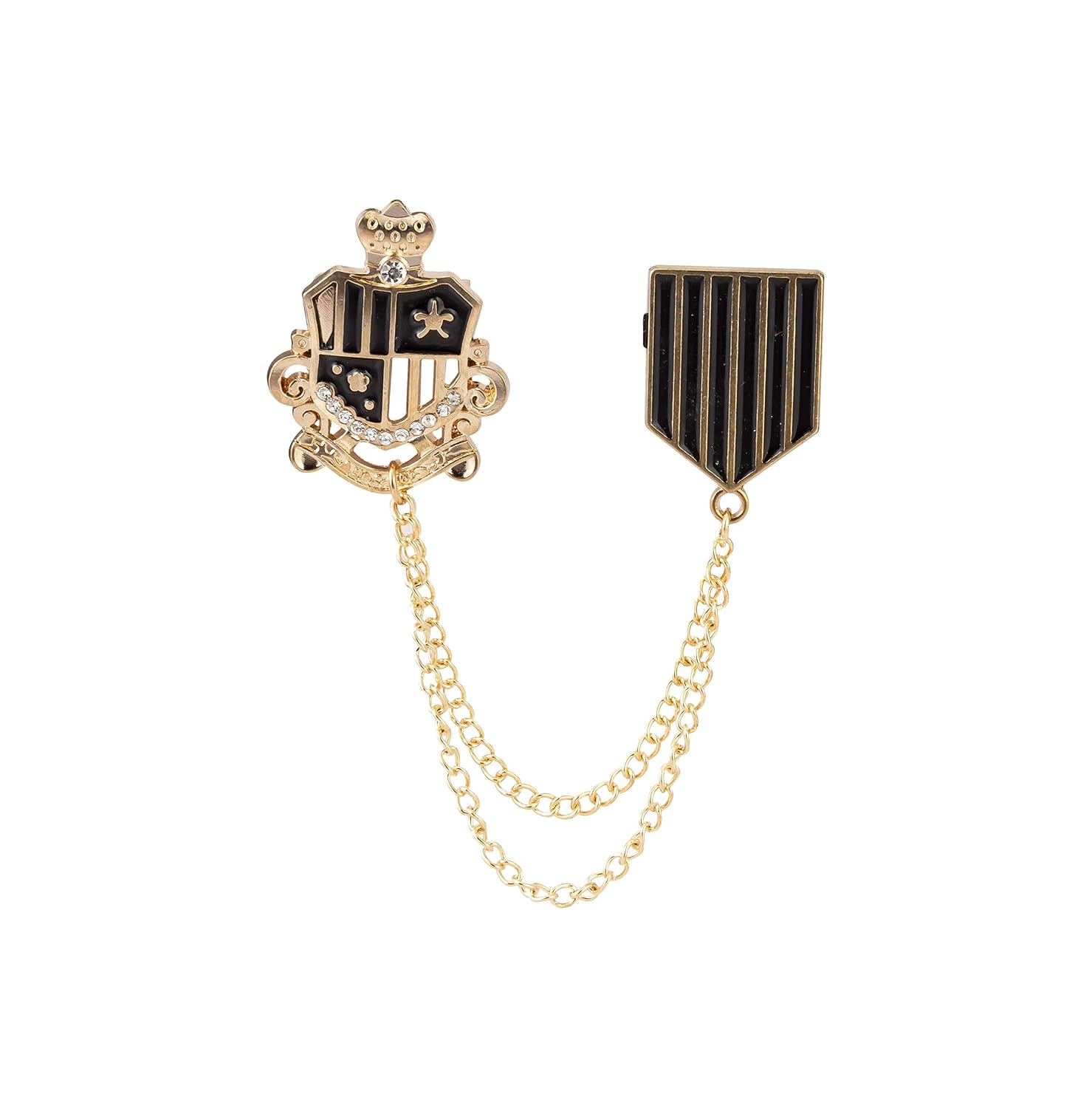 Knighthood Men's Crowned Shield with Hanging Chain Tassel Badge Suit Collar Brooch Lapel pin - Review, Price and Buying Guide