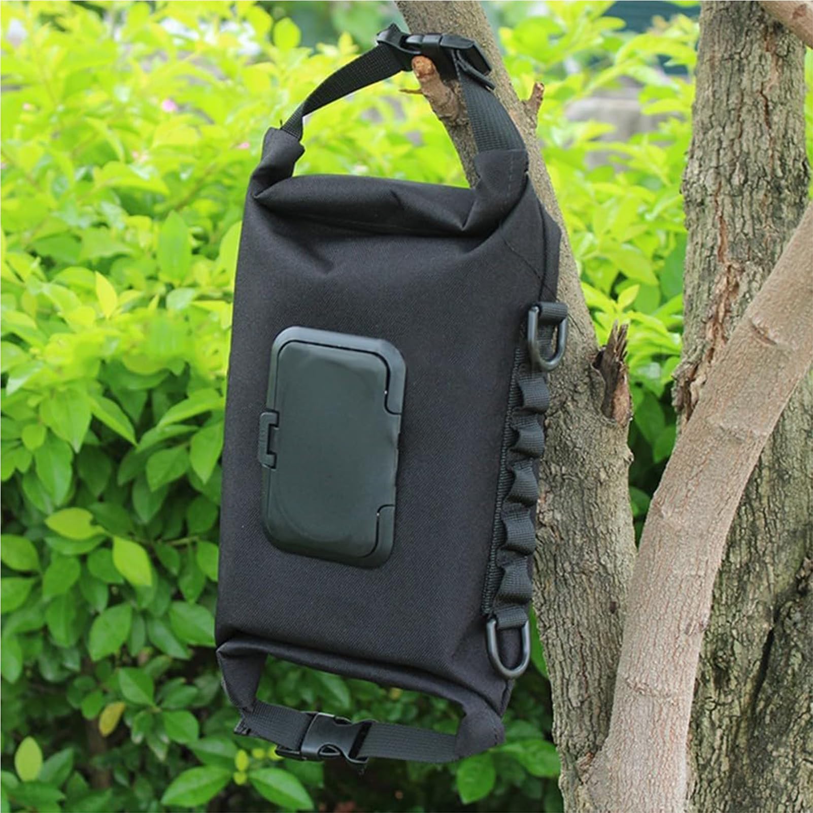 Tragbare Feuchttücher-Tasche mit Klappdeckel, kompakter Canvas-Tücherhalter für Outdoor-Camping und Wandern, reisefreundliches Design, 25 x 13,5 x 9 cm