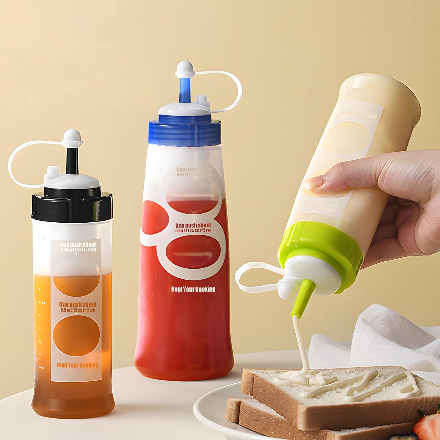 12 oz Condiment Squeeze Bottle with Removable Dosing Insert