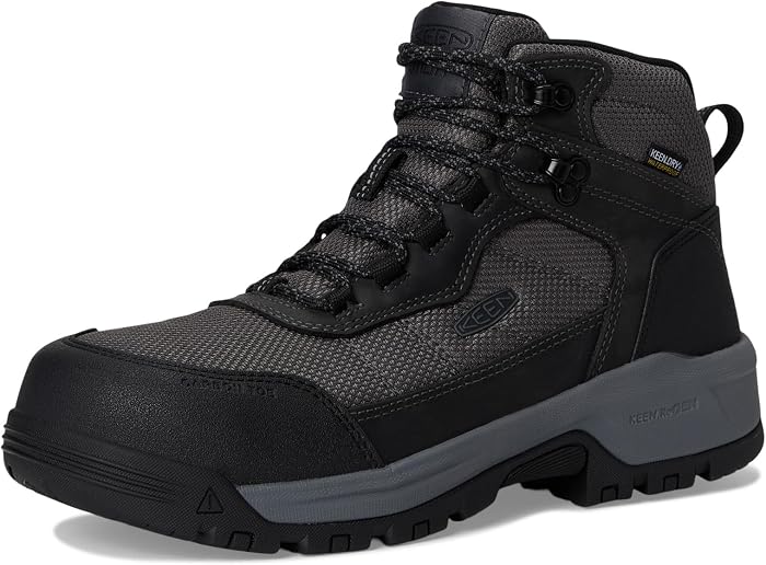Мужские ботинки KEEN Utility Skokie Waterproof Work Boots (Carbon Toe), цвет: Чёрный — фото 4