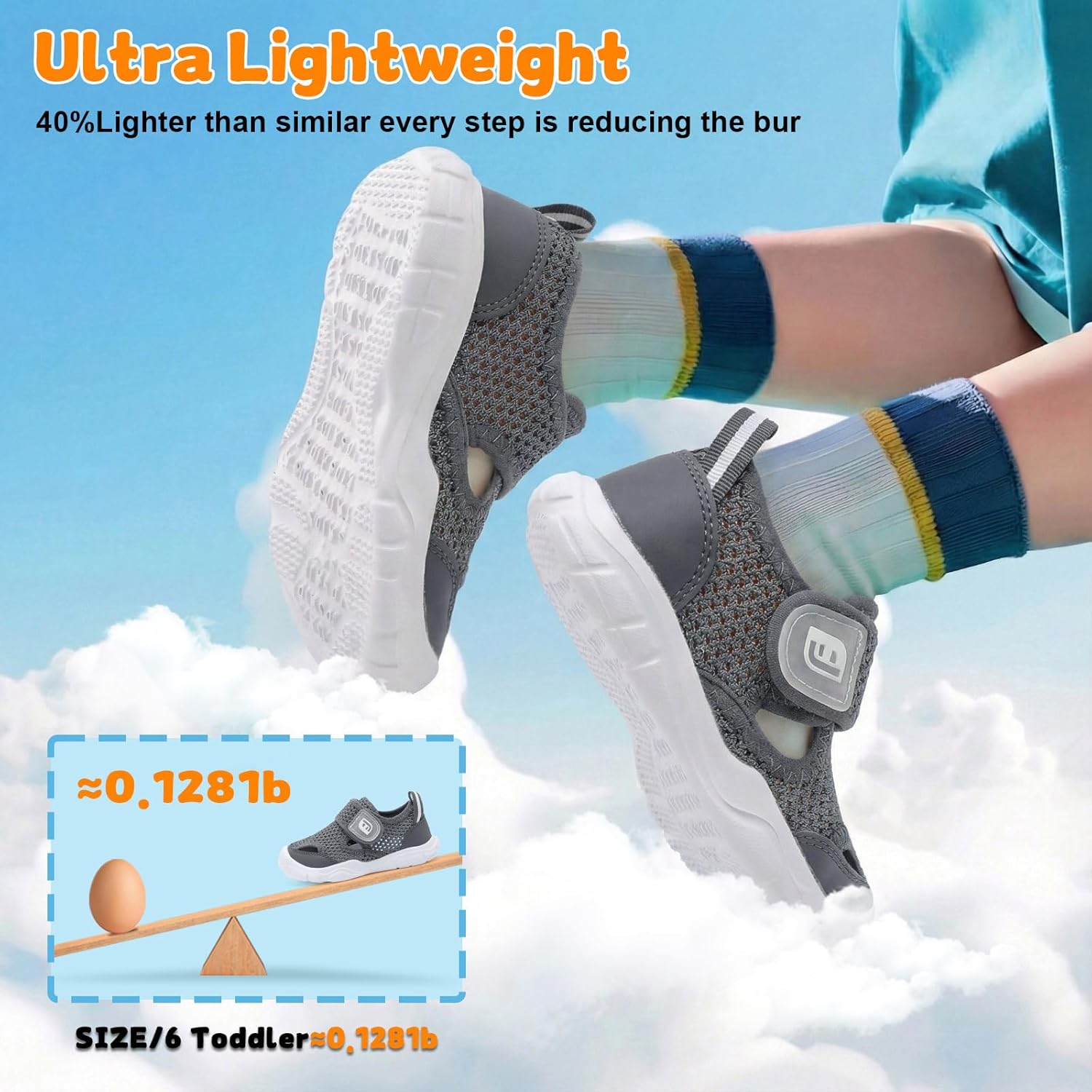 JOINFREE Toddler Water Shoes Girls Boys Wide Barefoot Beach Sandals Lightweight Summer Swim Shoes Quick-Dry Non-Slip Aqua Athletic Outdoor Walking Sneakers - Image 5