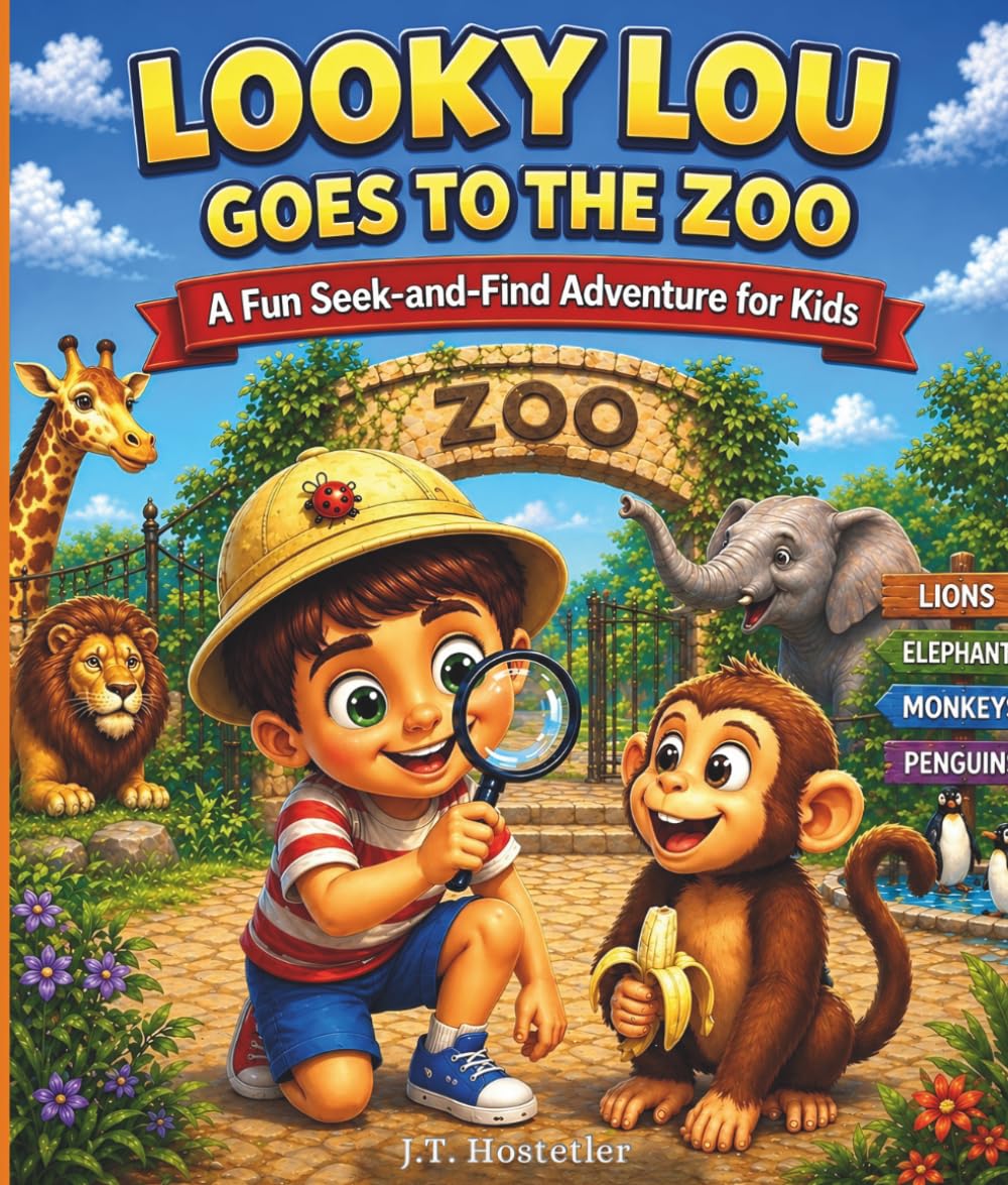 Looky Lou Goes To The Zoo: A Seek and Find Adventure with Hidden Objects, Spot the Differences, and Fun Coloring Pages for Kids Ages 2 - 6 (Looky Lou Adventure Series)
