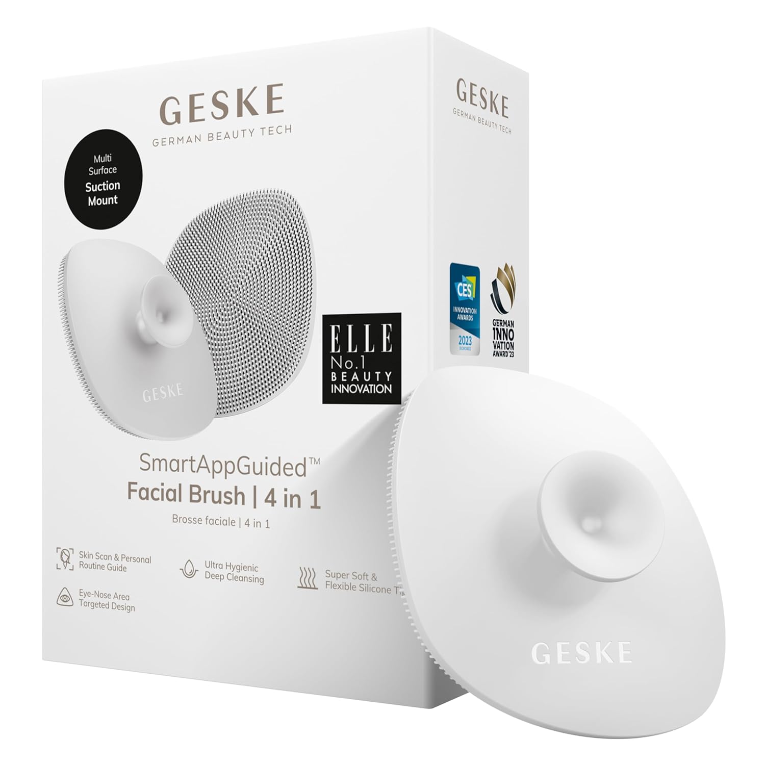 SmartAppGuided™ Facial Brush | 4 in 1 | Professional Facial Cleansing Brush with Handle | Skin Cleansing Soft Silicone Facial Brush | Routine Skincare | Gentle Cleansing | Facial Cleanser SmartAppGuided™ Facial Brush | 4 in 1 | Professional Facial Cleansing Brush with Handle | Skin Cleansing Soft Silicone Facial Brush | Routine Skincare | Gentle Cleansing | Facial Cleanser