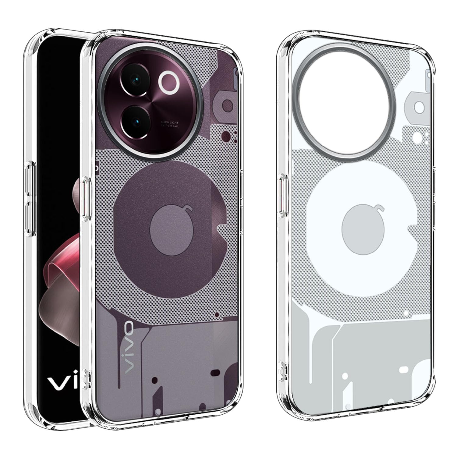 HELLO ZONE Back Cover Case for Vivo V30e 5G (Designer Matte Finish Soft Transparent) (B0D76KLRF9) Amazon Price History, Amazon Price Tracker