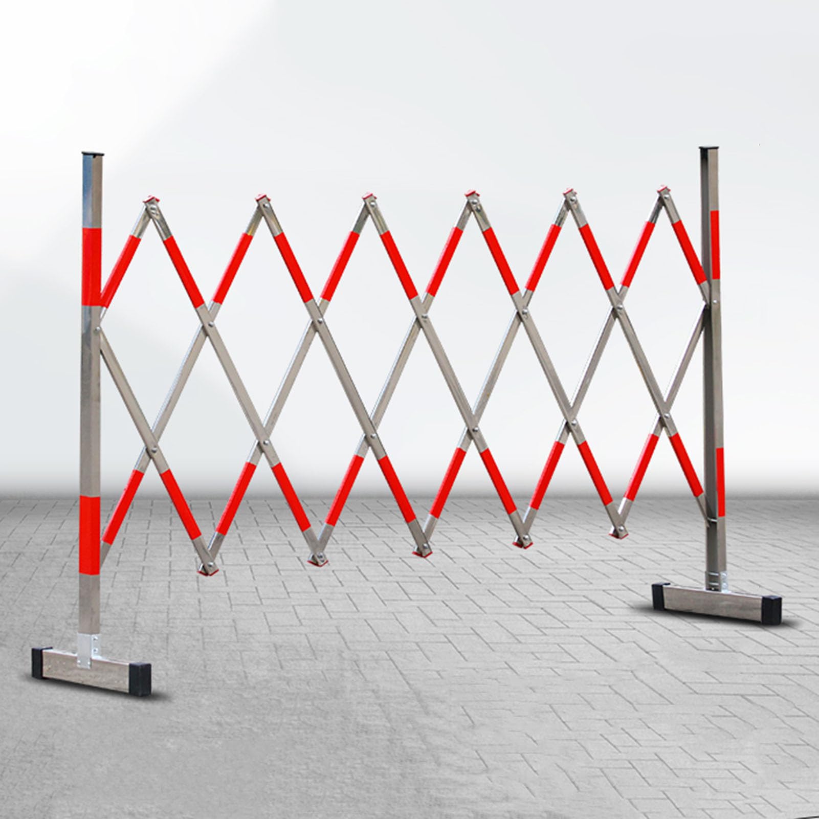 Barrière de stationnement extensible métallique pour bloquer l'accès des voitures