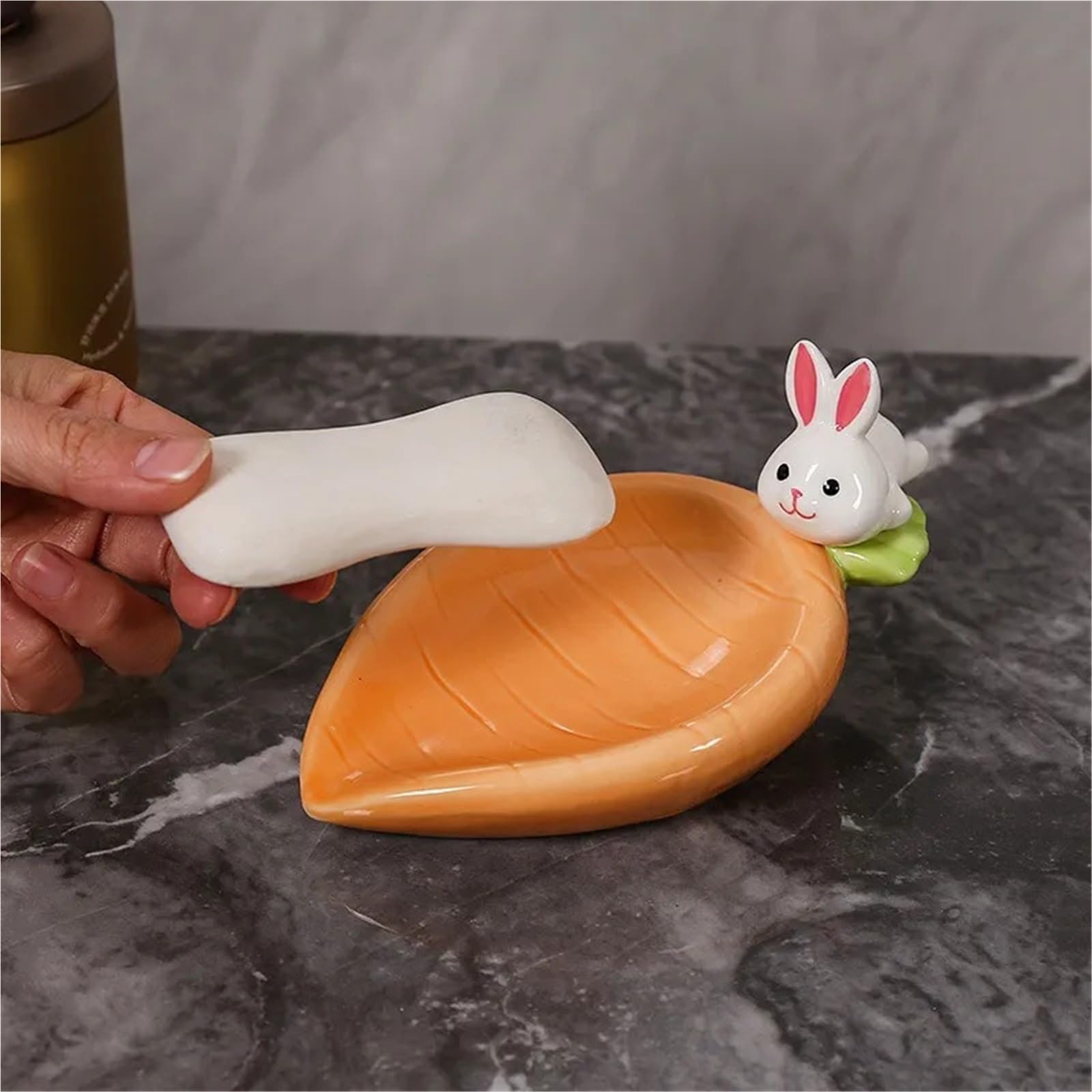 Jabonera 1/2 jabonera de cerámica | Caja de drenaje de baño con soporte(2pcs)