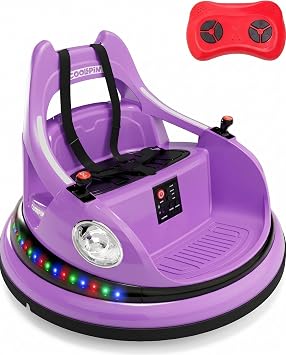 12V Electric Bumper Cars for Toddlers, Kids Bumper Cars, Ride On Toys | Toddlers Bumper Cars With Parent Remote, 360 Spin,2 Speed, 2 Driving Modes, Music & LED Lights, Toddler Car for Boys Girls