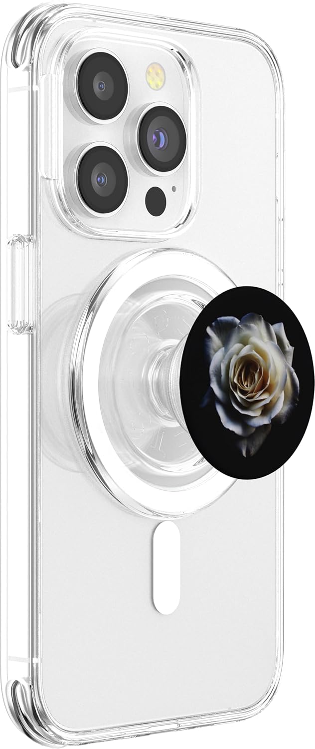 White Rose PopSockets MagSafe PopGrip for iPhone