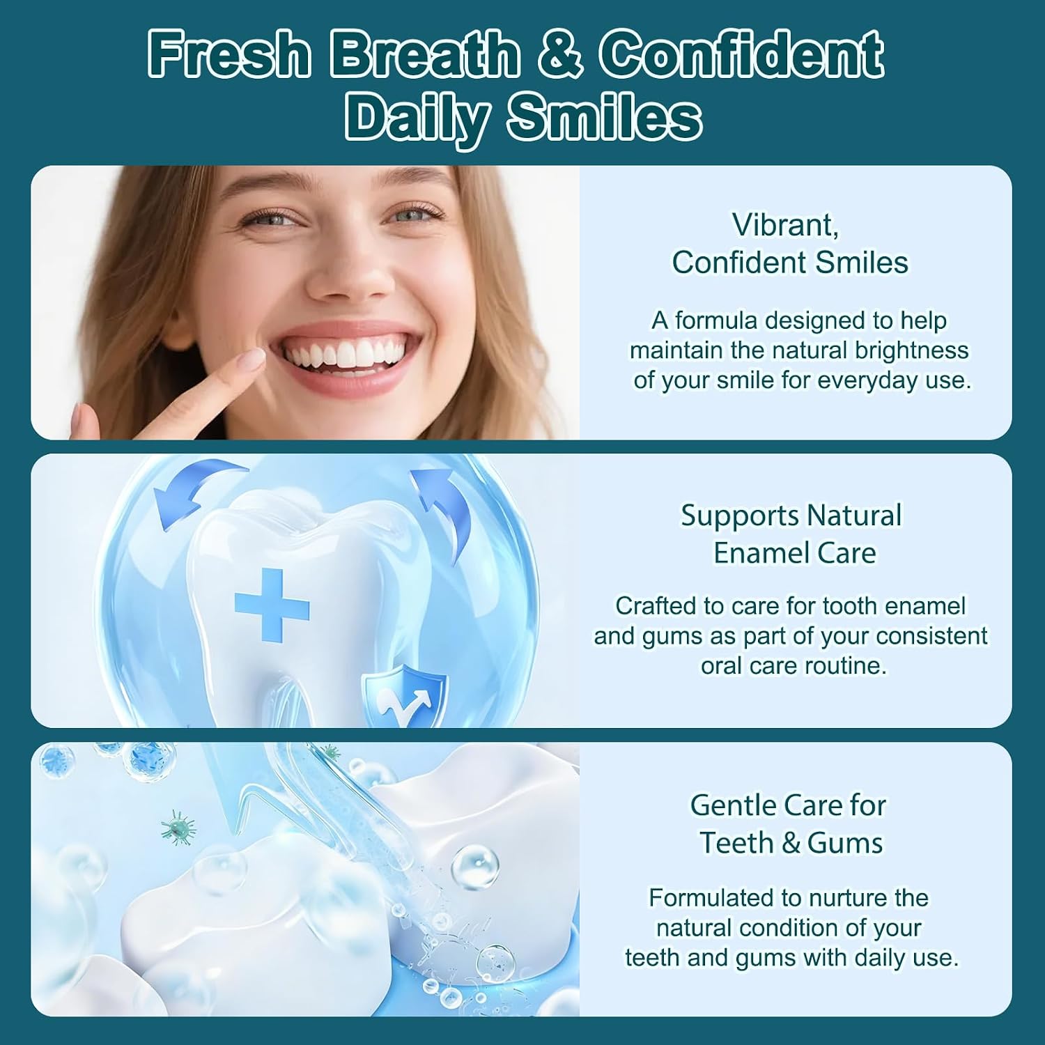 Collagen Tooth Powder, Collagen Toothpaste Care Powder Protect Gum, Natural Oral Care Formula, Hydroxyapatite Toothpaste Care Powder Protect Gum for Teeth, Fluoride-Free, (50g)