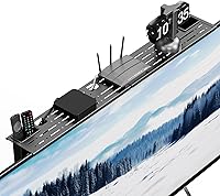 CABTE Adjustable Steel TV Top Shelf - Floating Universal Monitor Stand for Soundbar, Game Console, Router, 34.65x4.33 Inch, 13.2lbs Capacity