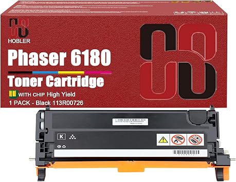 Compatible for Xerox 113R00726 113R00723 113R00724 113R00725 Toner Cartridge Work for Xerox Phaser 6180 6180DN 6180MFP/d 6180MFP/n 6180N Printers 1 Black Pack