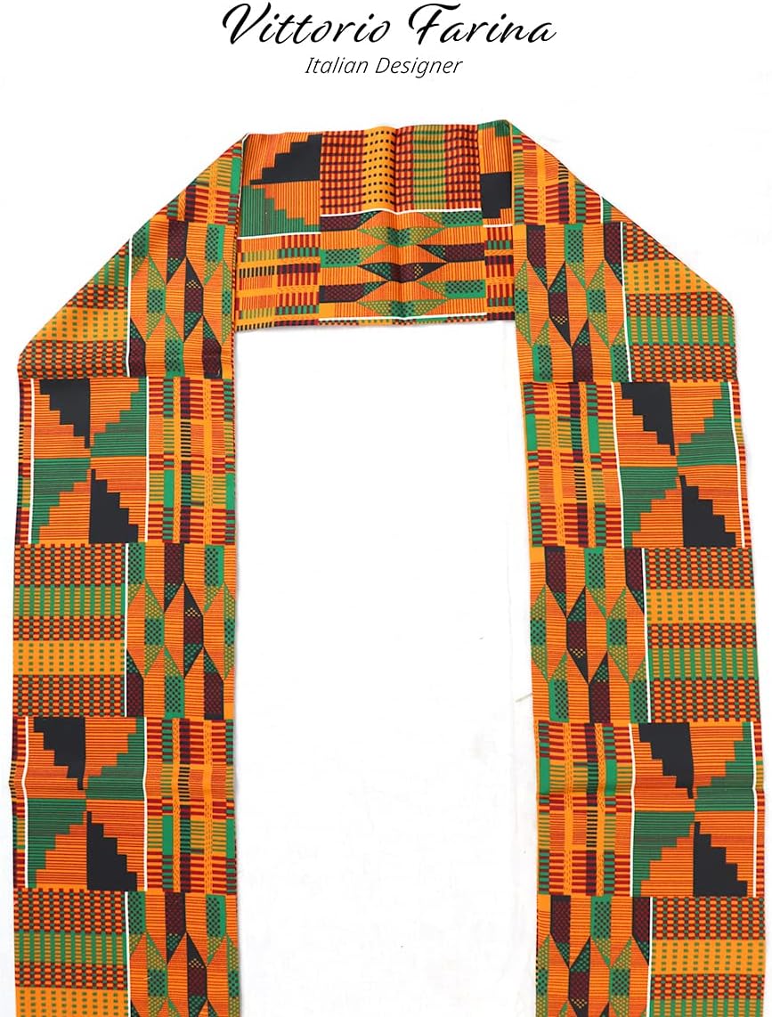 African Kente & Animal Print Scarf/Stole/Sash