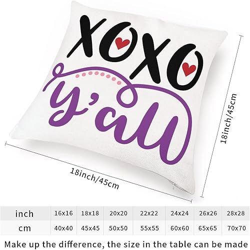 Miniatura 2 de XOXO Y'all - Funda de cojín para el día de San Valentín, con citas dulces, almohadas de feliz San Valentín, fundas de almohada de lino vintage para