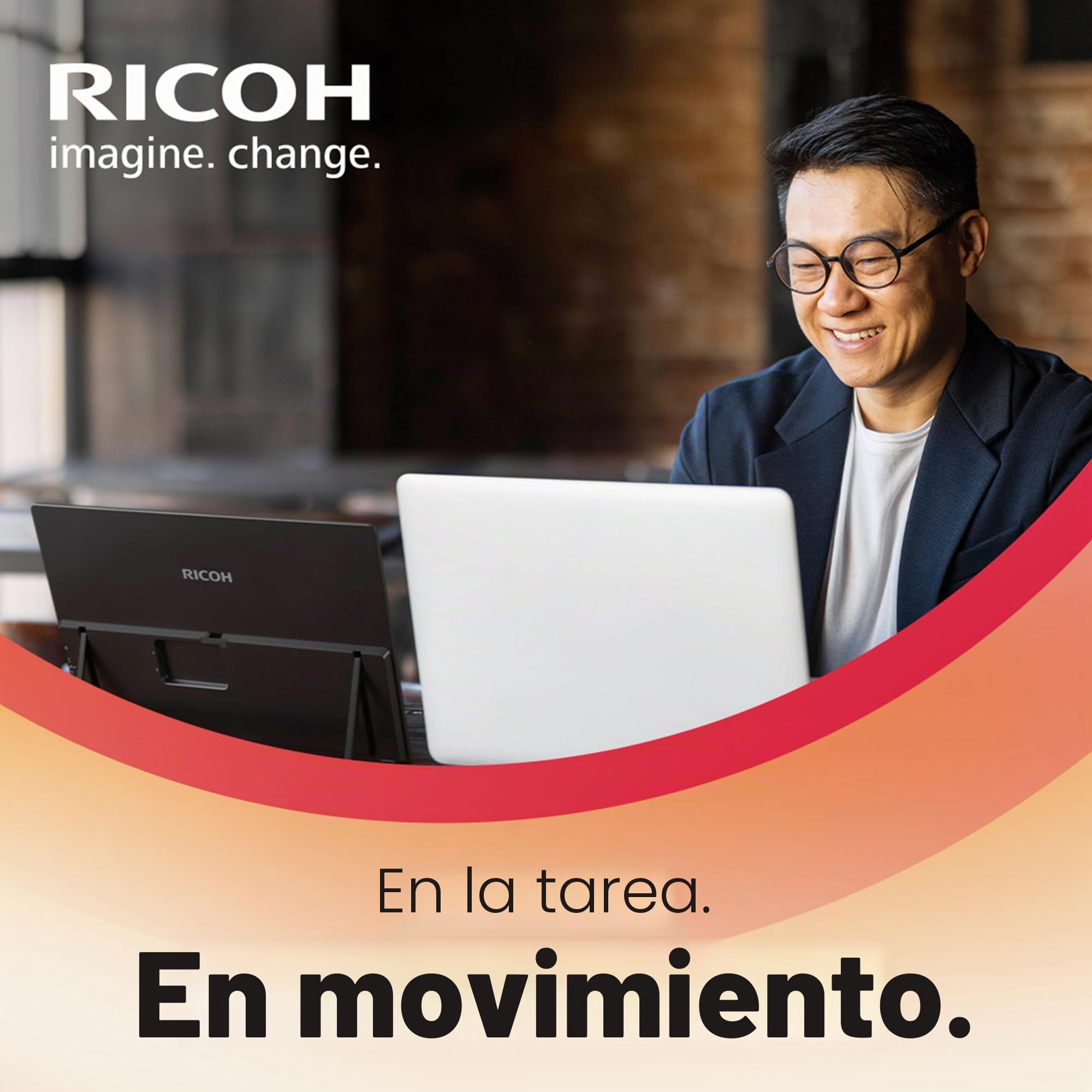 Monitor portátil inalámbrico RICOH 150BW de 15,6 Pulgadas, 1920 x 1080, OLED, USB C, Ligero con Pantalla táctil y 2 Altavoces Integrados, Pantalla portátil Externa para Ordenador portátil/PC/teléfono