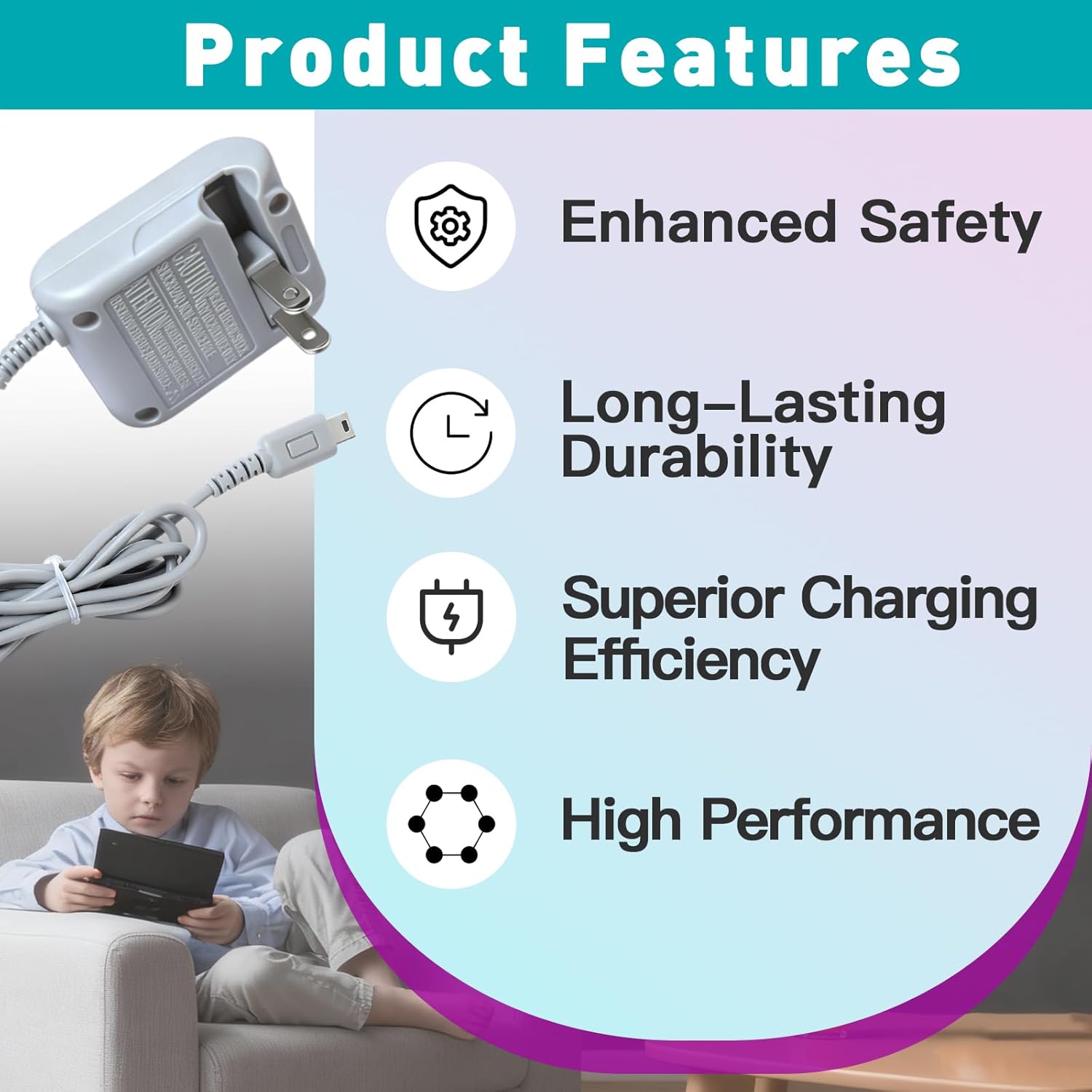 Joworthy 3 Pcs Charger Kit for DS Lite with 10 Stylus Pens, Wall Travel Adapter Replacement for DS Lite(5.2V 450mA) 6 71Fujnby1LL. SL1500