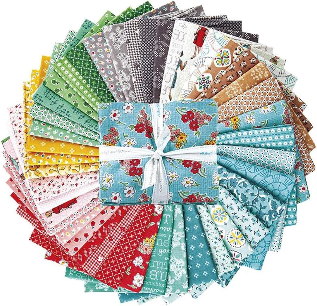 Stitch Fat Quarter Bundle by Lori Holt for Riley Blake Designs, 42 Pcs