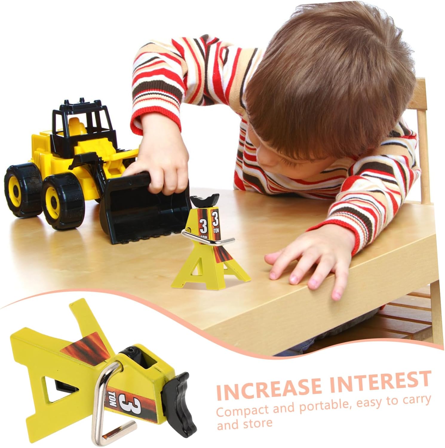 Milisten 3t Rc Mini Jack Stand Tool for Scale Crawler Cars Lifting Capacity Versatile Use for Vehicle Maintenance Outdoor Activities Metal Construction