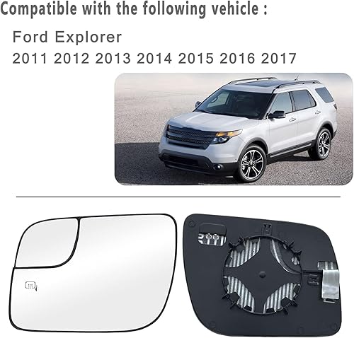 Miniatura 3 de Espejo calefactable para espejo retrovisor para Ford Explorer 2011, 2012, 2013, 2014, 2015, 2016, 2017, Ford Explorer, espejo lateral del conductor