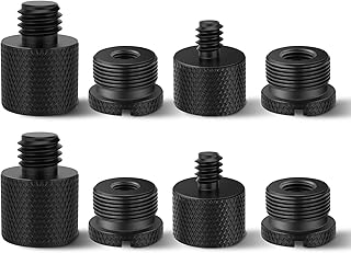 NEEWER Mic Stand Adapter, 8 PCS Mic Thread Adapter Set, 5/8” Female to 3/8” Male, 3/8” Female to 5/8” Male, 5/8” Female to 1/4” Male, 1/4” Female to 5/8” Male Screw Adapter for Microphone Arm Stand
