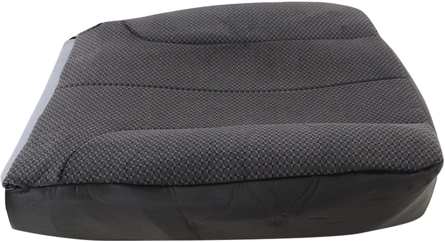 NLQR Front Driver Side Bottom Replacement Cloth Seat Cover Dark Gray Compatible with Dodge Ram Pickup 1500 2500 3500 4500 5500 SLT Laramie ST Custom Base 2002 2003 2004 2005