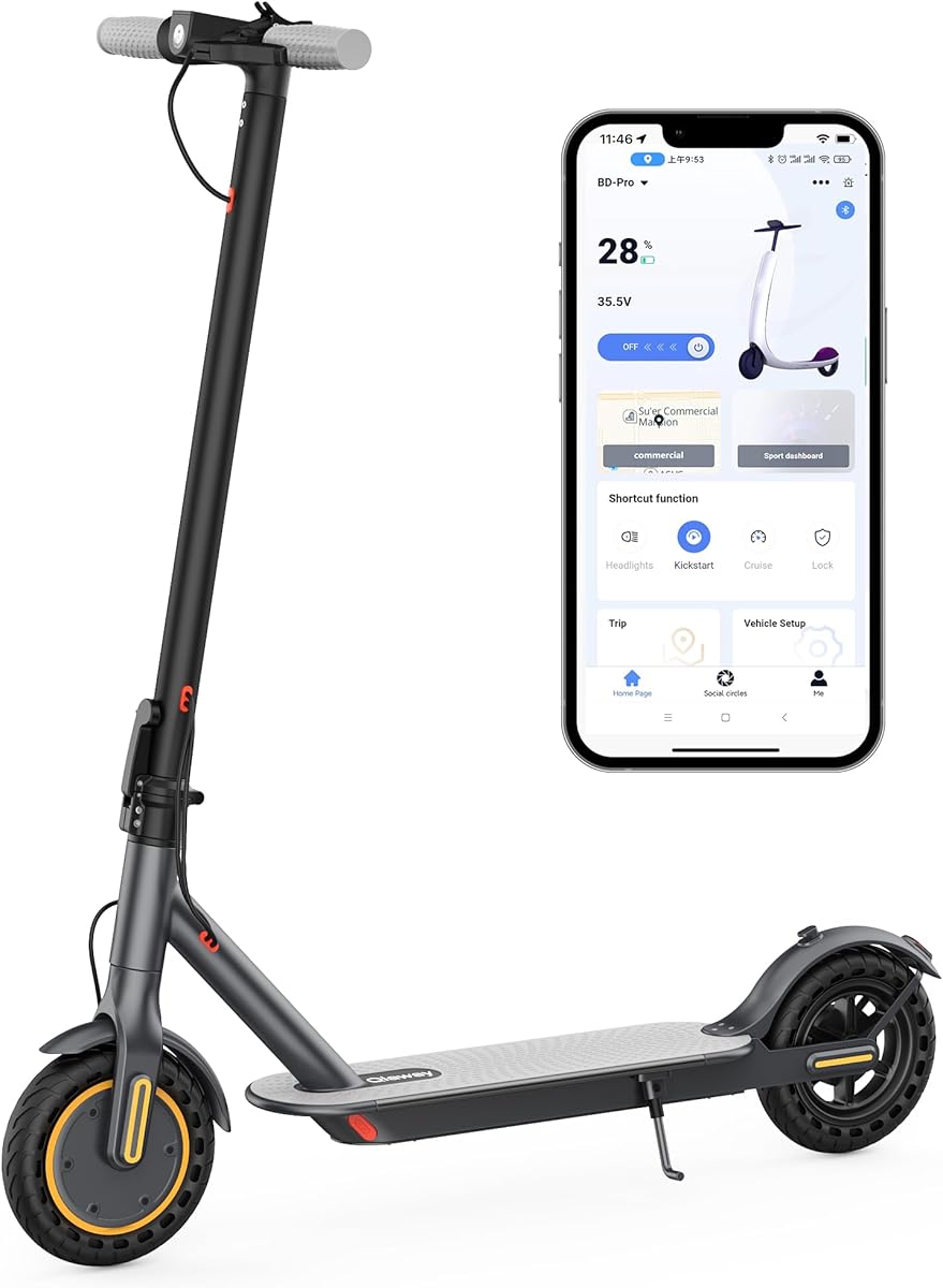 10/8.5" E Scooter for Adults 19-22 MPH Sport Escooter 350W/500W Motor, Electric Scooter 15-22 Miles Range, Bearing 265 LBS/APP Control,with Seat