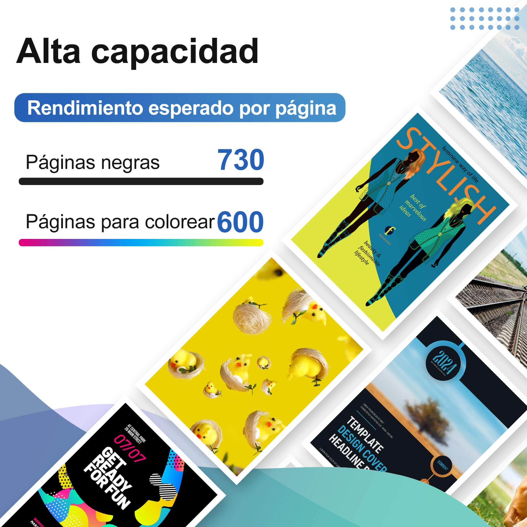 308XL Cartuchos de Tinta Repuesto para HP 308 para Tinta HP 308 para Envy 6120e 6100e 6110e 6122e 6130e Envy 6520e 6500e 6530e 6532e (1 Negro & 1 Color)