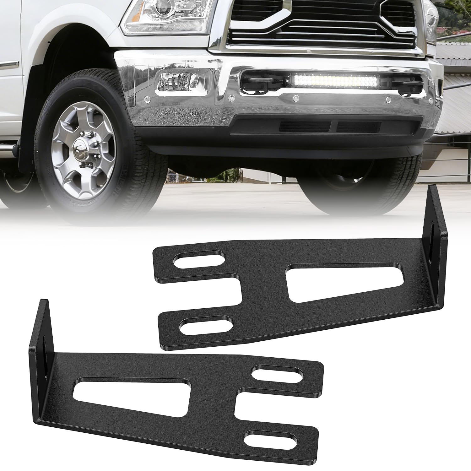 Nilight Hidden Bumper Mounting Brackets for 2009-2018 Dodge Ram 2500 3500