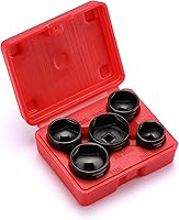 Vista 6 de MIXPOWER Juego de 5 tomas de filtro de combustible de perfil bajo de 3/8 pulgadas, diseño de perfil bajo para un fácil acceso, acero al cromo