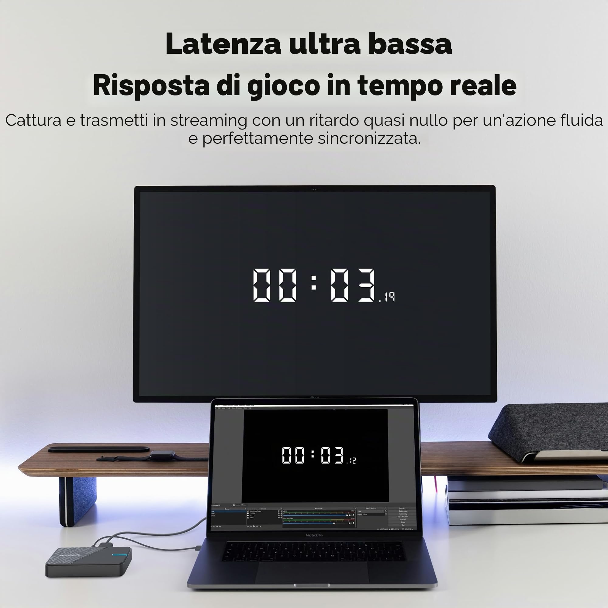 AVerMedia Scheda di acquisizione per streaming, passthrough HDR 4K60, registrazione video 1080p60, acquisizione di giochi per PS5, Xbox, Switch, PC, compatibile con Twitch, OBS, Windows, Mac - GC311G2