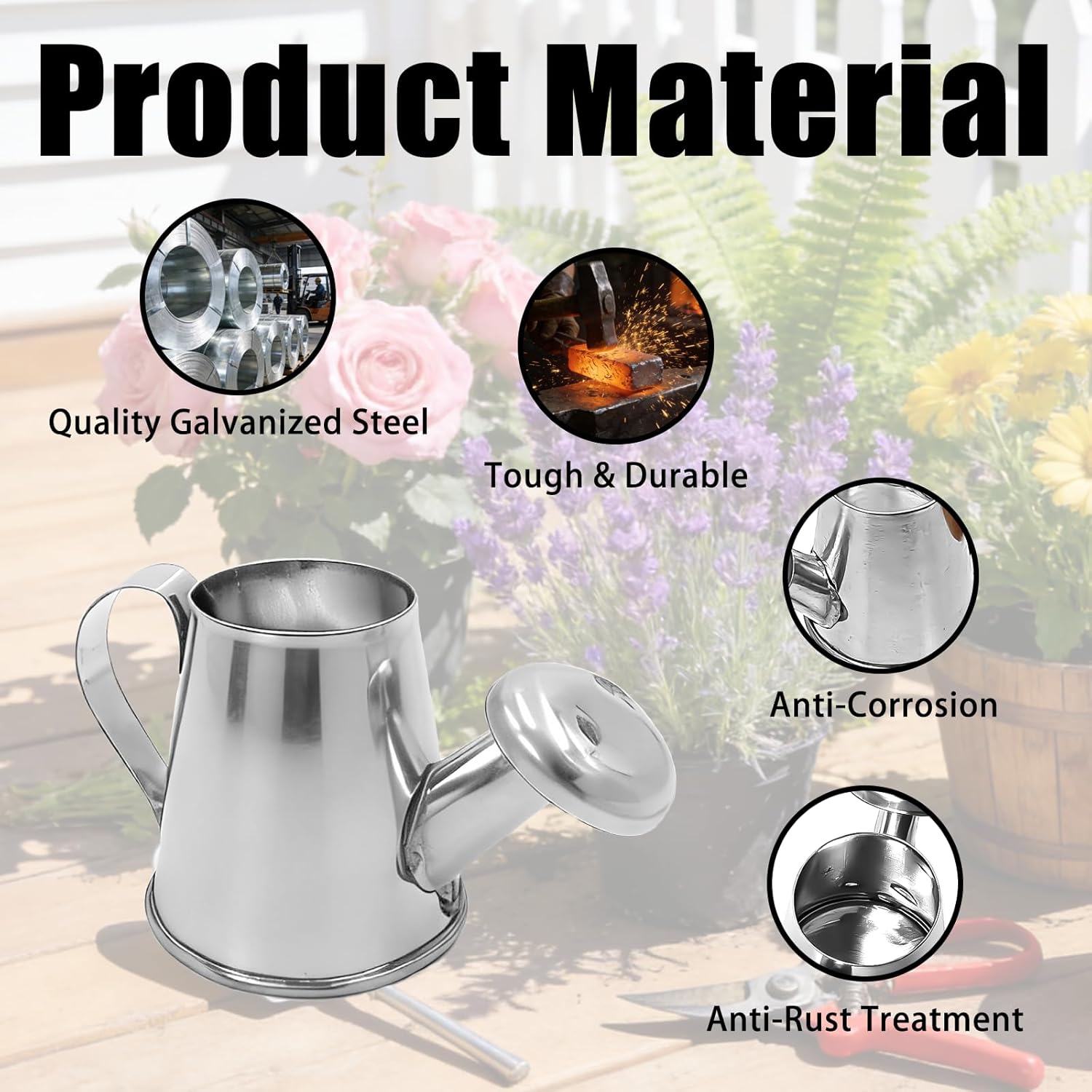 40Pcs Mini Watering Can Mini Galvanized Watering Can Silver Miniature Watering Pot, Small Metal Kettle for House Crafts, Garden Ornaments, Gardening Landscape, Party Favors, Dollhouse Decor