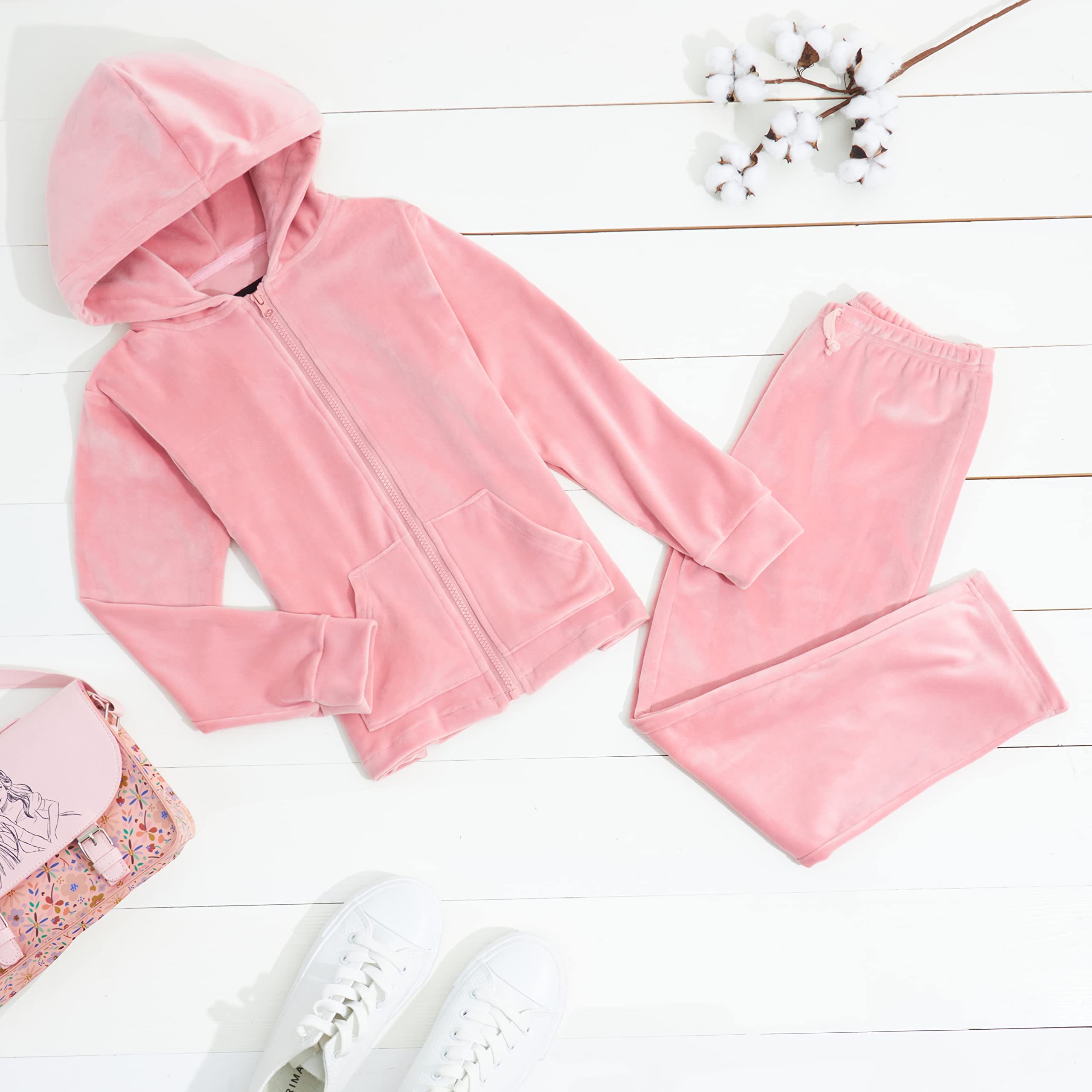 CityComfort Jogging Fille Velours - Ensemble Survêtement Fille Mode