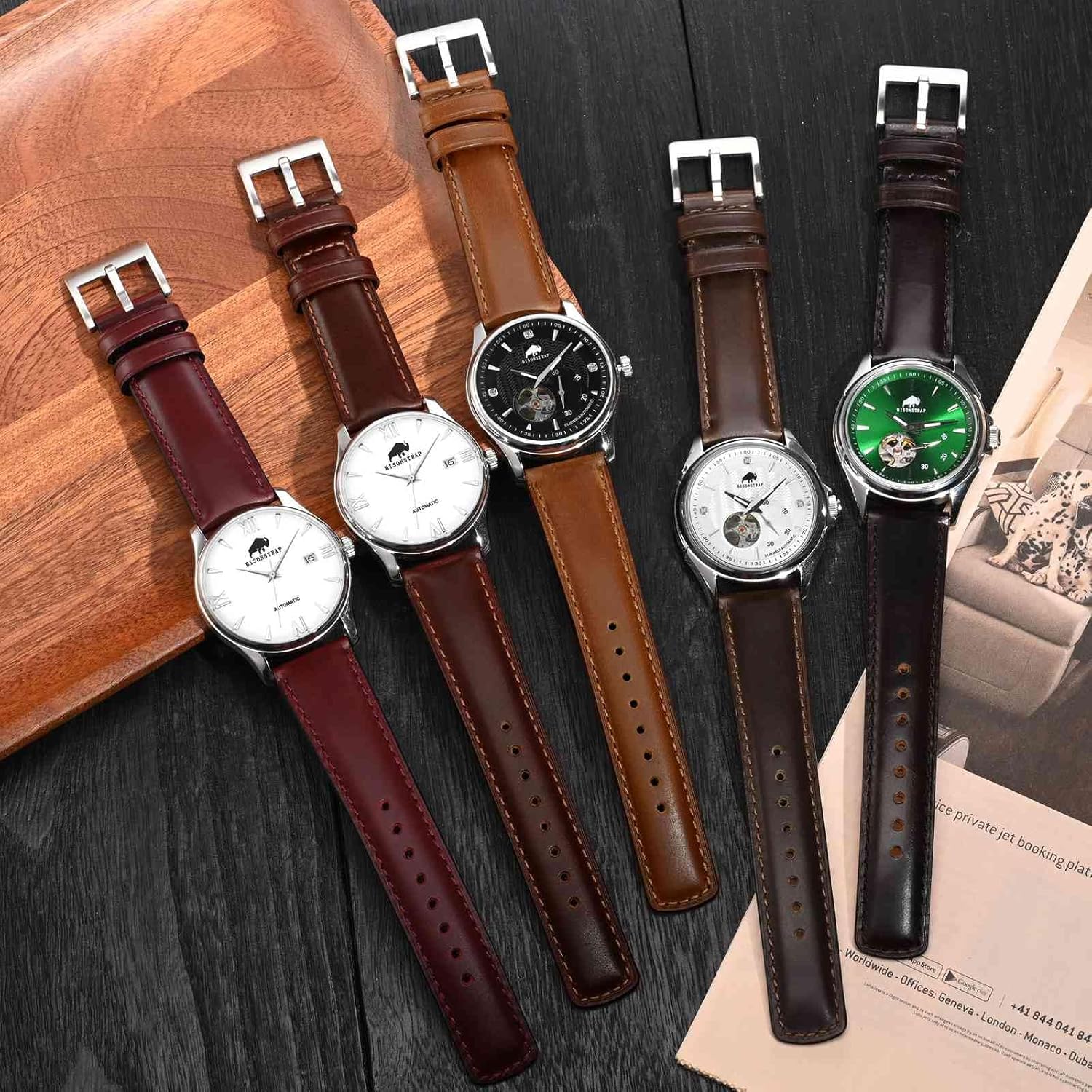 BISONSTRAP Leather Watch Strap for Men and Women, Oil Pull-Up Leather, Quick Release Replacement Bands, Band Width 18mm 20mm 22mm - Image 7