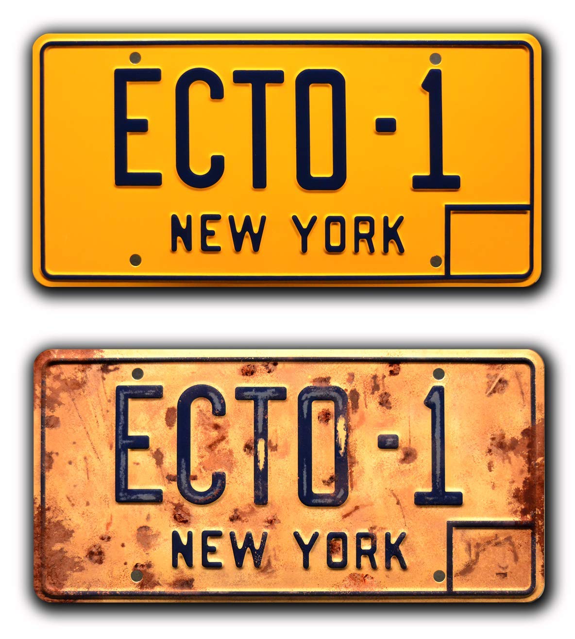 Celebrity Machines Ghostbusters Afterlife | ECTO-1 | Metal Stamped License Plates