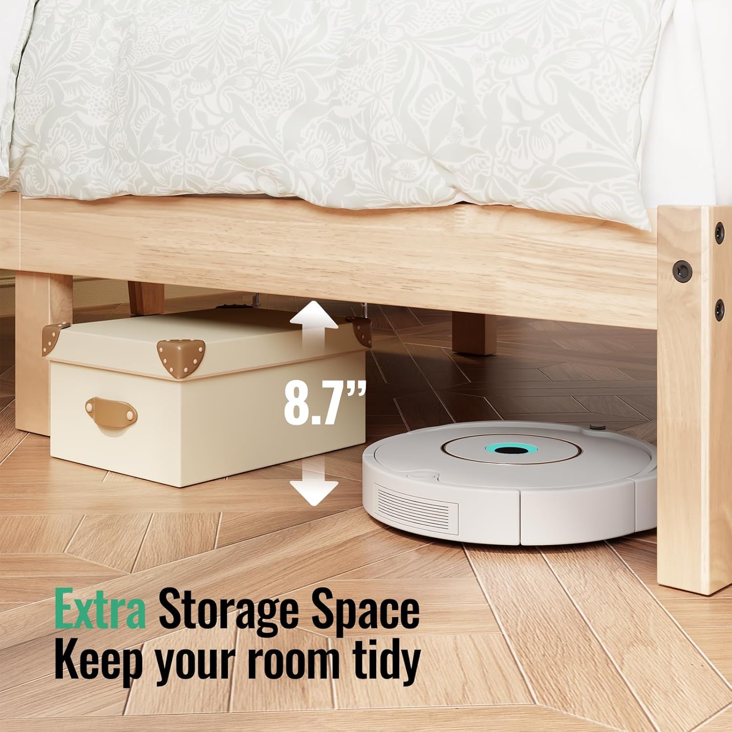 Twin Size Solid Wood Platform Bed - Noise-Free Design with Metal and Wood Slat Support, No Box Spring Needed, Easy Assembly, Natural Wood Finish