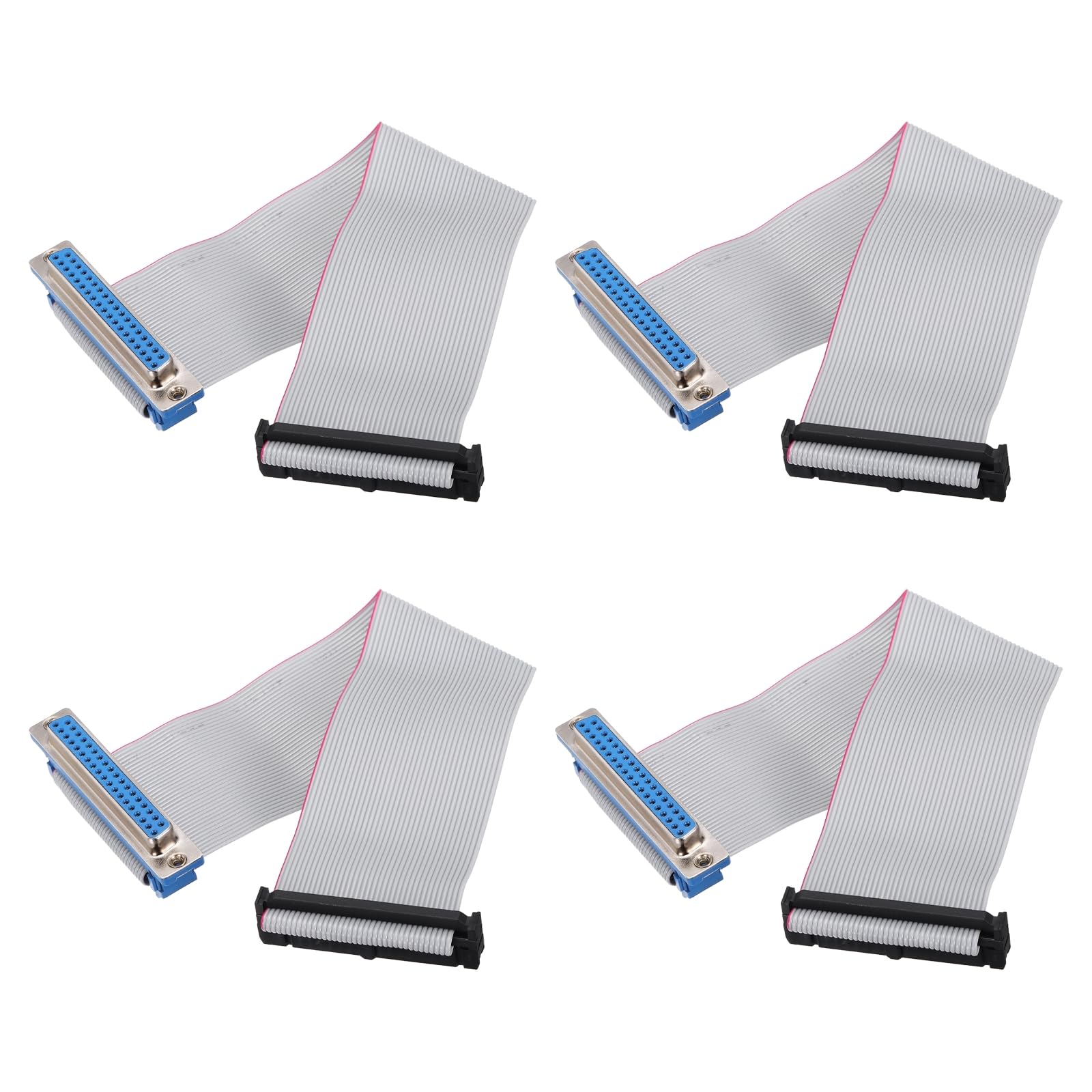 QUARKZMAN 4 PCS Cavo A Nastro IDC, Passo 2.54 mm Larghezza 47 mm Lunghezza 20 cm 40 Pin Femmina DB37 A FC-40 Cavo A Nastro Connettore Jumper per PC, Display LED
