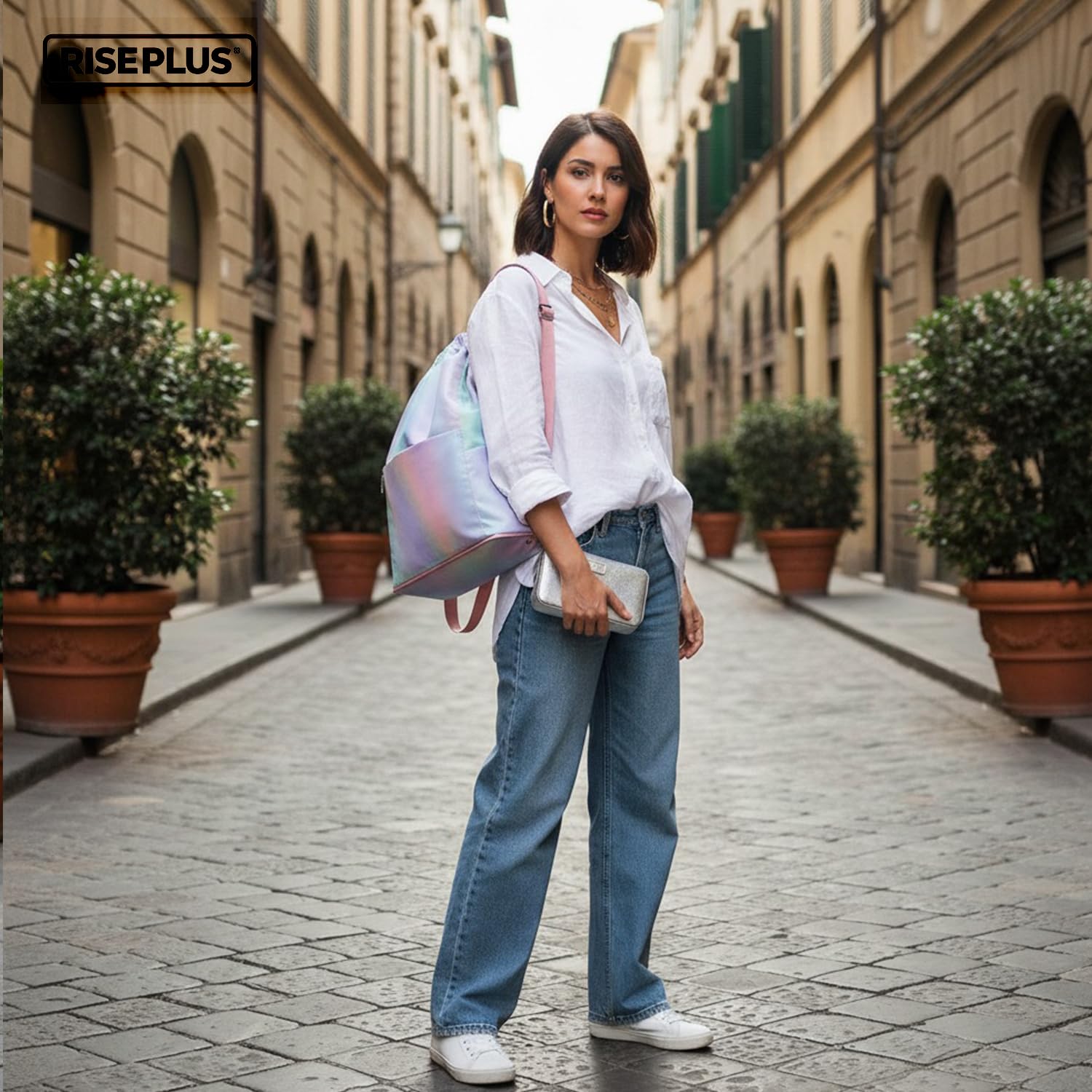 Mochila de Cuerdas Impermeable para Mujer y Hombre, Bolsa de Deporte Faltable con Gran Capacidad para Gimnasio, Natación, Viajes y Actividades al Aire Libre