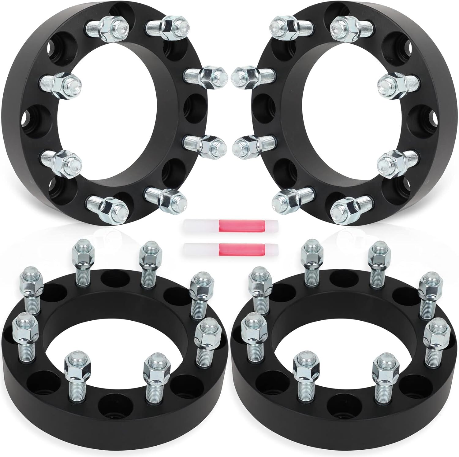 SCITOO 4Pcs 8x170 to 8x6.5 Wheel Adapters 1.5 inch Bore 130mm Studs 14x1.5 8 Lug Wheel Spacers No Hubcentric Fit for Ford for F-350 Super Duty 2003-2022,for Ford for F-250 Super Duty 2003-2022