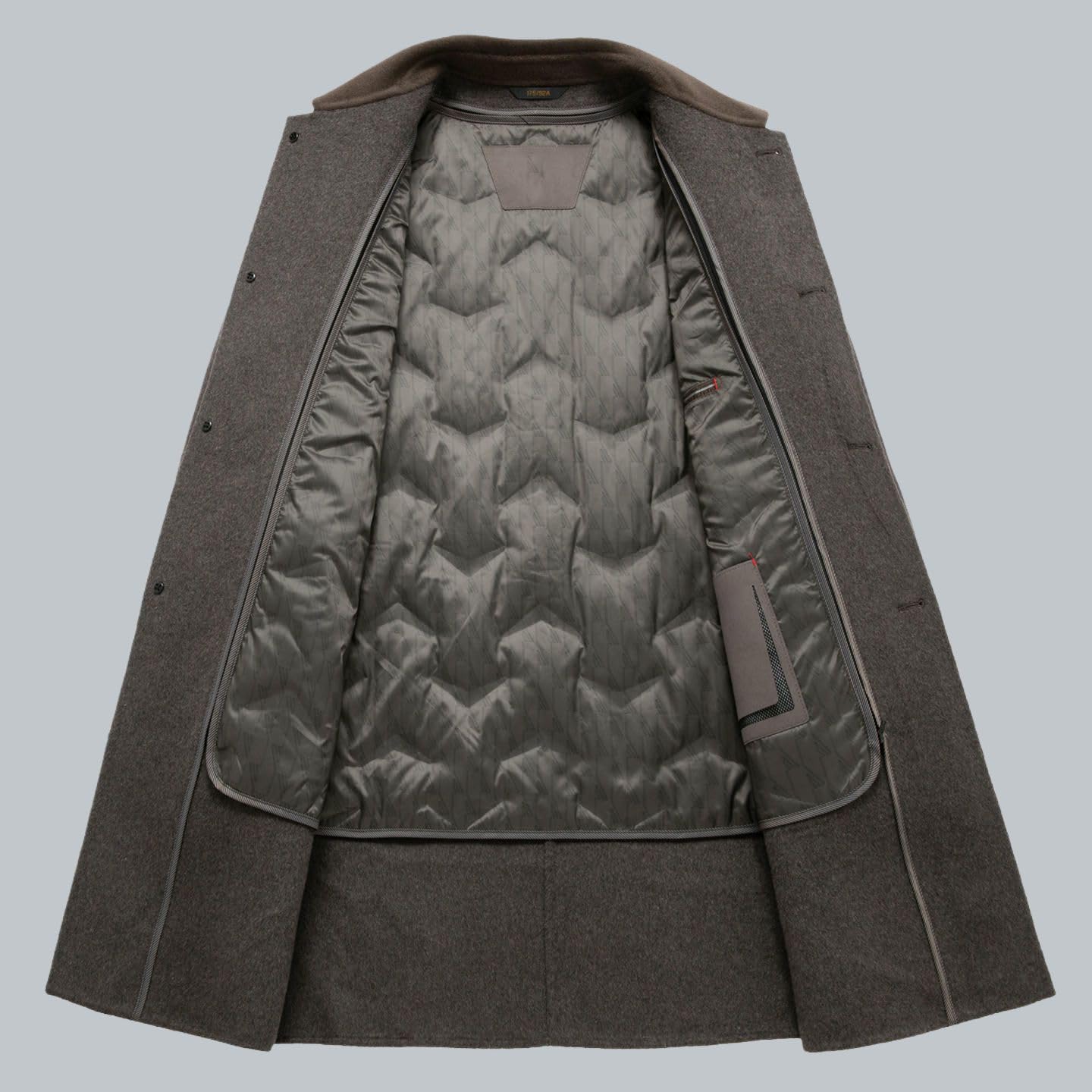 Cappotto casual da uomo con risvolto in lana double face spesso autunno inverno con fodera in piuma