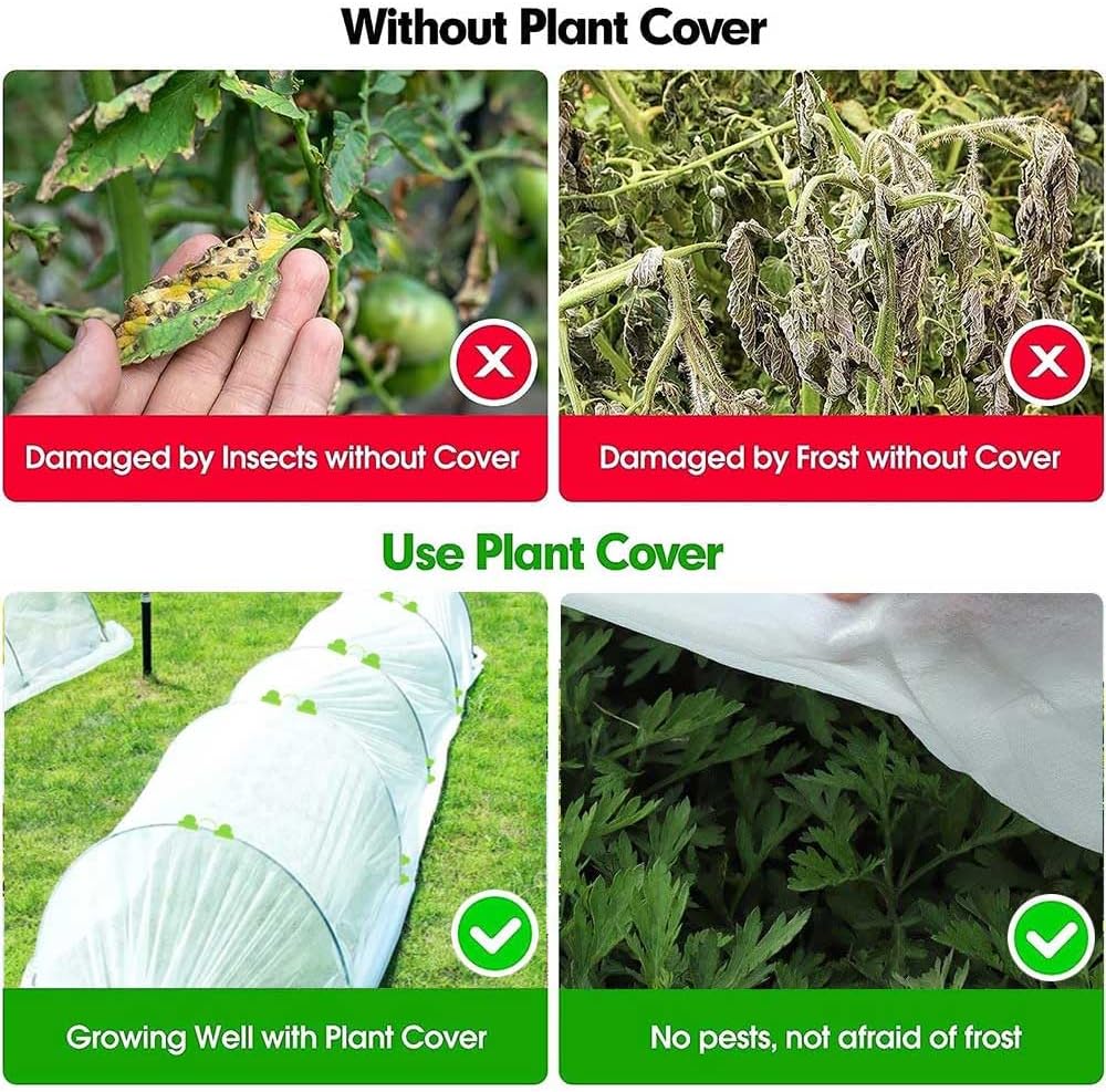 36pcs Garden Mesh Netting Kit,10x30FT Garden Netting For Raised Beds,6 Sets Garden hoops,Garden Protection For Raised Beds Greenhouse Vegetable Plants Flowers Animals,Garden Netting Pest Barrier