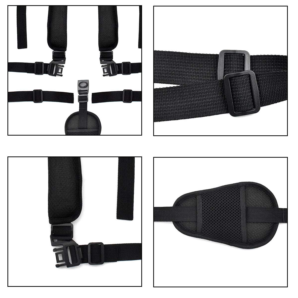 volumoon Cintura Sicurezza per Bambini, Cintura per Passeggino Regolabile, Cinghie Seggiolone a 5 Punti, Imbracatura per Seggiolone Universali, Cinghia Sicurezza per Carrozzina Passeggino Seggiolino
