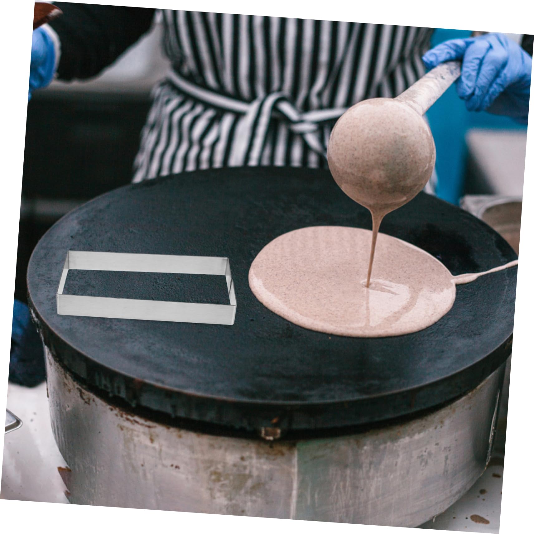 OFFSCH Stainless Steel Rectangle Mousse Ring Mold Baking Tool for Cakes Vegetables and Desserts Easy to and Reusable for DIY Mousse and More